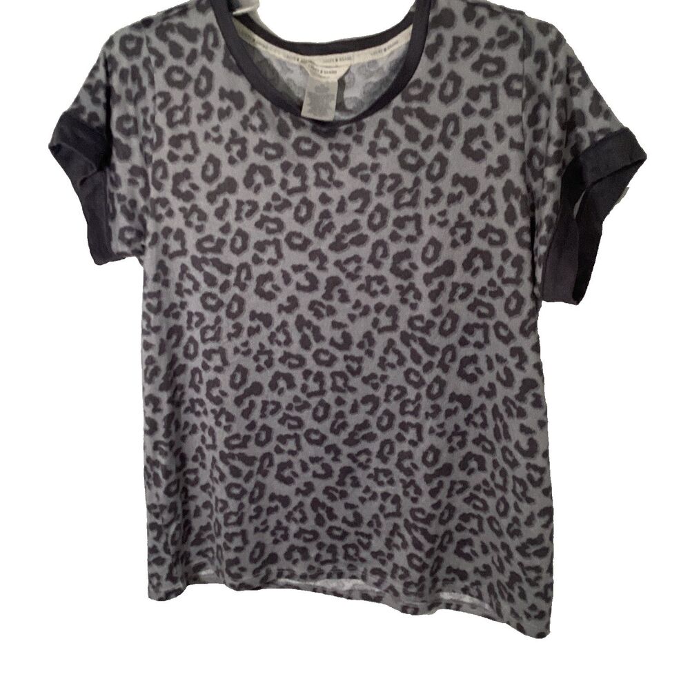 Lucky Brand Leopard Print Sleep Top Womens Size M Sleepwear Lounge Pajama